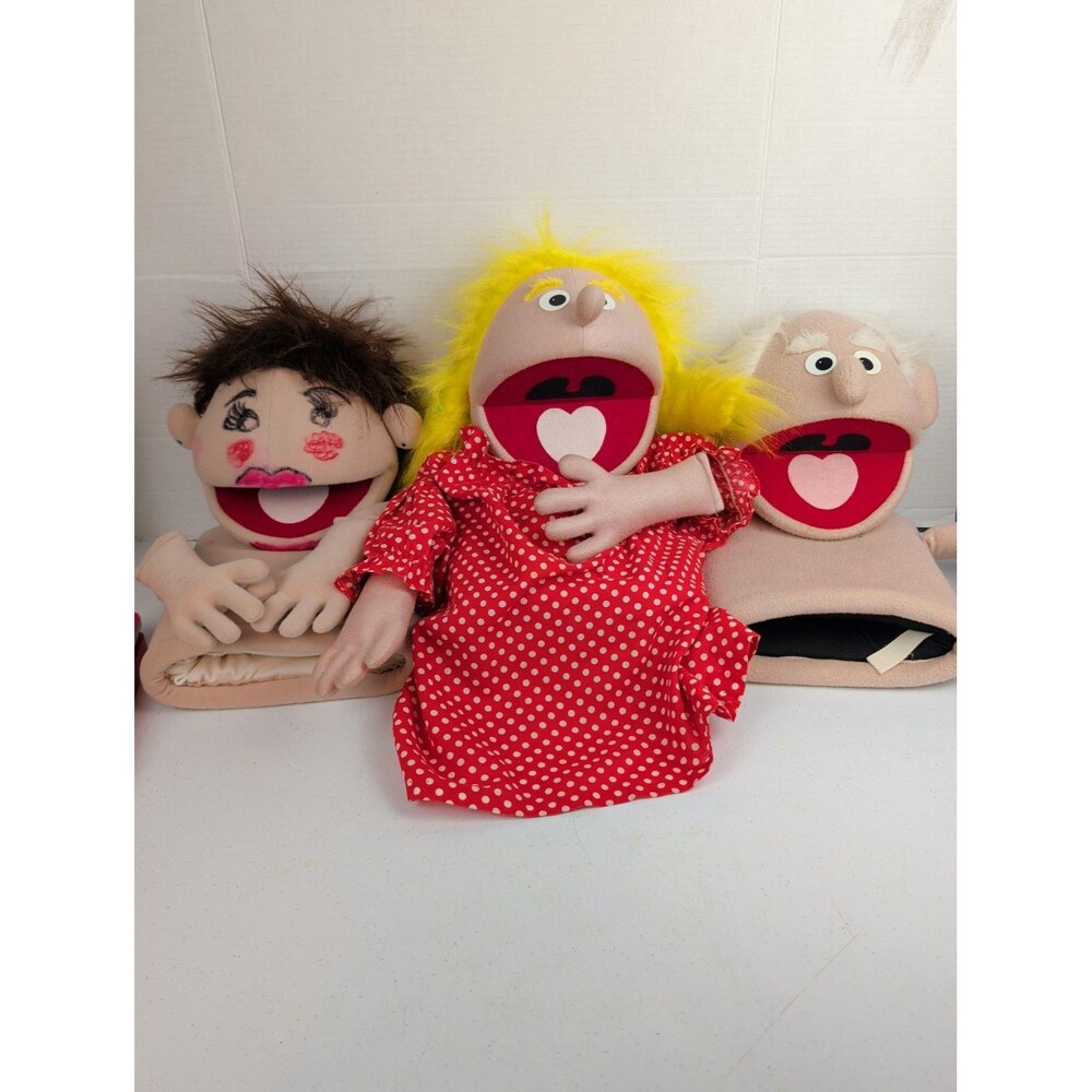 Vintage Lot of 3 Puppet Productions Hand Puppets